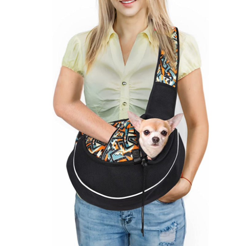Portable Pet Carrier Sling Bag - Hands-Free Cross-Body Travel Bag for Small Dogs & Cats