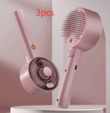 Self-Cleaning Steam Pet Grooming Brush – Hair Remover for Cats & Dogs