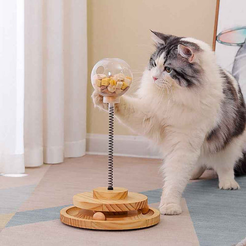 Cat Treat Dispenser Toy – Interactive Catnip & Slow Feeder Fun - Docatshop