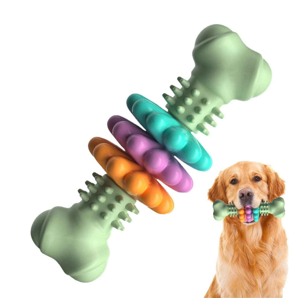 Indestructible Dog Bone Chew Toy – Teeth Cleaning & Teething Relief - Docatshop