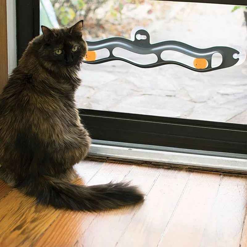 Interactive Cat Toy: Windowsill Track Ball for Endless Fun and Activity - Docatshop