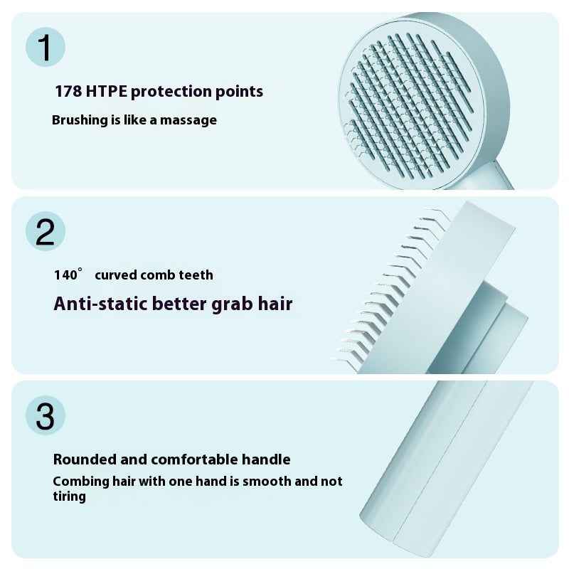 Self-Cleaning Pet Comb: Effortless Grooming & Pampering for Your Furry Friends - Docatshop