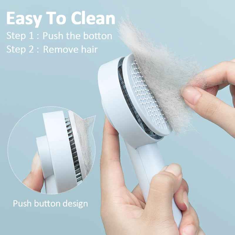 Self-Cleaning Pet Comb: Effortless Grooming & Pampering for Your Furry Friends - Docatshop