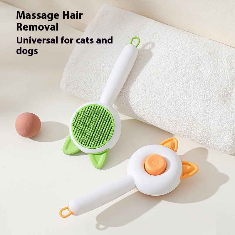 Self-Cleaning Pet Grooming Brush – One-Click Hair Remover & Dematting Comb for Dogs & Cats - Docatshop